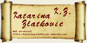 Katarina Zlatković vizit kartica